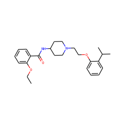 CCOc1ccccc1C(=O)NC1CCN(CCOc2ccccc2C(C)C)CC1 ZINC000095578419