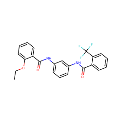 CCOc1ccccc1C(=O)Nc1cccc(NC(=O)c2ccccc2C(F)(F)F)c1 ZINC000169303053