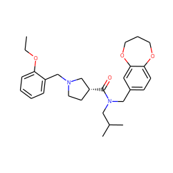 CCOc1ccccc1CN1CC[C@@H](C(=O)N(Cc2ccc3c(c2)OCCCO3)CC(C)C)C1 ZINC000114097204