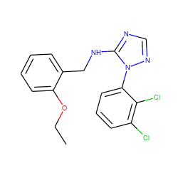 CCOc1ccccc1CNc1ncnn1-c1cccc(Cl)c1Cl ZINC000029126293