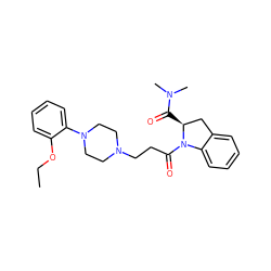 CCOc1ccccc1N1CCN(CCC(=O)N2c3ccccc3C[C@@H]2C(=O)N(C)C)CC1 ZINC000084708482