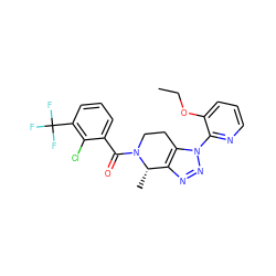 CCOc1cccnc1-n1nnc2c1CCN(C(=O)c1cccc(C(F)(F)F)c1Cl)[C@H]2C ZINC000225989661