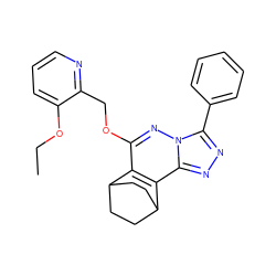 CCOc1cccnc1COc1nn2c(-c3ccccc3)nnc2c2c1C1CCC2CC1 ZINC000013610263