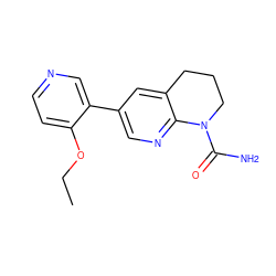 CCOc1ccncc1-c1cnc2c(c1)CCCN2C(N)=O ZINC001772584052