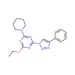 CCOc1nc(N2CCCCC2)nc(-n2cc(-c3ccccc3)nn2)n1 ZINC000001072753