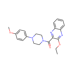 CCOc1nc2ccccc2nc1C(=O)N1CCN(c2ccc(OC)cc2)CC1 ZINC000066066568