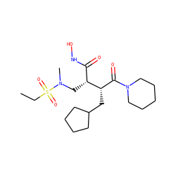 CCS(=O)(=O)N(C)C[C@H](C(=O)NO)[C@@H](CC1CCCC1)C(=O)N1CCCCC1 ZINC000026731361