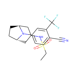 CCS(=O)(=O)NC1C[C@@H]2CC[C@@H](C1)N2c1ccc(C#N)c(C(F)(F)F)c1 ZINC000299870079