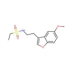 CCS(=O)(=O)NCCc1coc2ccc(OC)cc12 ZINC000013781789