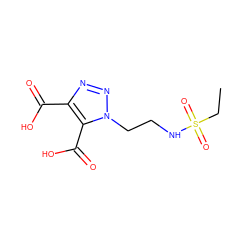 CCS(=O)(=O)NCCn1nnc(C(=O)O)c1C(=O)O ZINC000095595493