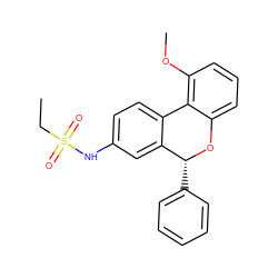 CCS(=O)(=O)Nc1ccc2c(c1)[C@@H](c1ccccc1)Oc1cccc(OC)c1-2 ZINC000026176738