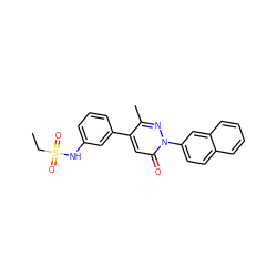 CCS(=O)(=O)Nc1cccc(-c2cc(=O)n(-c3ccc4ccccc4c3)nc2C)c1 ZINC000096272404