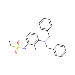 CCS(=O)(=O)Nc1cccc(N(Cc2ccccc2)Cc2ccccc2)c1C ZINC000026280471