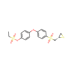 CCS(=O)(=O)Oc1ccc(Oc2ccc(S(=O)(=O)C[C@@H]3CS3)cc2)cc1 ZINC000034776336