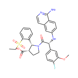 CCS(=O)(=O)c1ccccc1[C@H]1[C@@H](C(=O)O)CCN1C(=O)[C@H](Nc1ccc2c(N)nccc2c1)c1ccc(F)c(OC)c1 ZINC000103258215