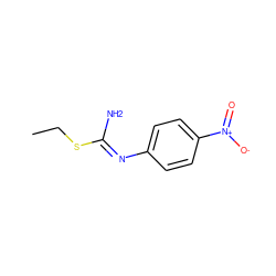 CCS/C(N)=N/c1ccc([N+](=O)[O-])cc1 ZINC000013762701