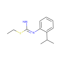 CCS/C(N)=N/c1ccccc1C(C)C ZINC000013762683