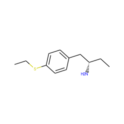 CCSc1ccc(C[C@@H](N)CC)cc1 ZINC000044405223