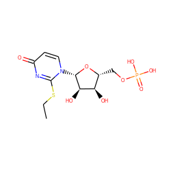 CCSc1nc(=O)ccn1[C@@H]1O[C@H](COP(=O)(O)O)[C@@H](O)[C@H]1O ZINC000071319154