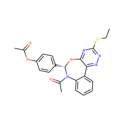 CCSc1nnc2c(n1)O[C@@H](c1ccc(OC(C)=O)cc1)N(C(C)=O)c1ccccc1-2 ZINC000003640801