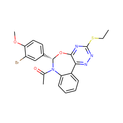 CCSc1nnc2c(n1)O[C@@H](c1ccc(OC)c(Br)c1)N(C(C)=O)c1ccccc1-2 ZINC000001159808