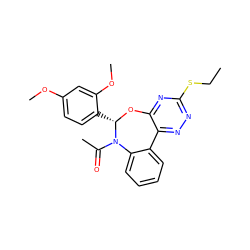 CCSc1nnc2c(n1)O[C@@H](c1ccc(OC)cc1OC)N(C(C)=O)c1ccccc1-2 ZINC000003640711