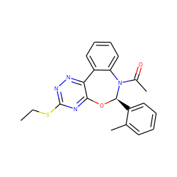 CCSc1nnc2c(n1)O[C@H](c1ccccc1C)N(C(C)=O)c1ccccc1-2 ZINC000001006753