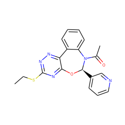 CCSc1nnc2c(n1)O[C@H](c1cccnc1)N(C(C)=O)c1ccccc1-2 ZINC000002470323