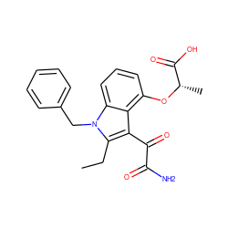 CCc1c(C(=O)C(N)=O)c2c(O[C@@H](C)C(=O)O)cccc2n1Cc1ccccc1 ZINC000013445814