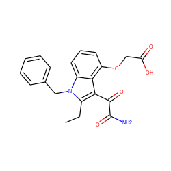 CCc1c(C(=O)C(N)=O)c2c(OCC(=O)O)cccc2n1Cc1ccccc1 ZINC000001543773