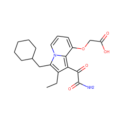 CCc1c(C(=O)C(N)=O)c2c(OCC(=O)O)cccn2c1CC1CCCCC1 ZINC000013758456