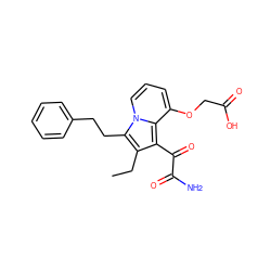 CCc1c(C(=O)C(N)=O)c2c(OCC(=O)O)cccn2c1CCc1ccccc1 ZINC000013758473