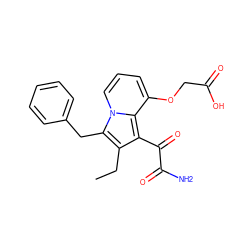 CCc1c(C(=O)C(N)=O)c2c(OCC(=O)O)cccn2c1Cc1ccccc1 ZINC000001544110