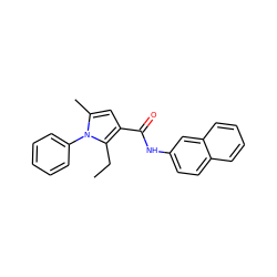 CCc1c(C(=O)Nc2ccc3ccccc3c2)cc(C)n1-c1ccccc1 ZINC001772648183