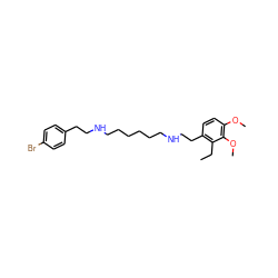 CCc1c(CCNCCCCCCNCCc2ccc(Br)cc2)ccc(OC)c1OC ZINC000045230418