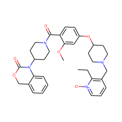 CCc1c(CN2CCC(Oc3ccc(C(=O)N4CCC(N5C(=O)OCc6ccccc65)CC4)c(OC)c3)CC2)ccc[n+]1[O-] ZINC000026264790