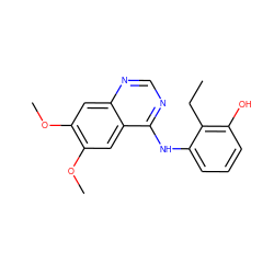 CCc1c(O)cccc1Nc1ncnc2cc(OC)c(OC)cc12 ZINC000653719108