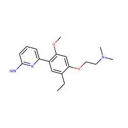 CCc1cc(-c2cccc(N)n2)c(OC)cc1OCCN(C)C ZINC000013985683