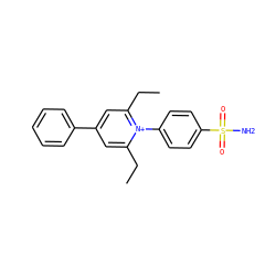 CCc1cc(-c2ccccc2)cc(CC)[n+]1-c1ccc(S(N)(=O)=O)cc1 ZINC000027998317
