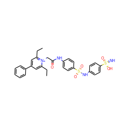 CCc1cc(-c2ccccc2)cc(CC)[n+]1CC(=O)Nc1ccc(S(=O)(=O)Nc2ccc([S@](=N)(=O)O)cc2)cc1 ZINC000377481162