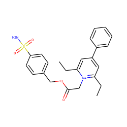 CCc1cc(-c2ccccc2)cc(CC)[n+]1CC(=O)OCc1ccc(S(N)(=O)=O)cc1 ZINC000013804455