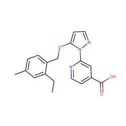 CCc1cc(C)ccc1COc1ccnn1-c1cc(C(=O)O)ccn1 ZINC000146742394