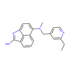 CCc1cc(CN(C)c2ccc3c4c(cccc24)C(N)=N3)ccn1 ZINC000013741452