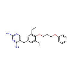 CCc1cc(Cc2cnc(N)nc2N)cc(CC)c1OCCCOc1ccccc1 ZINC000027108256
