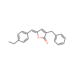 CCc1ccc(/C=C2/C=C(Cc3ccccc3)C(=O)O2)cc1 ZINC000103201183