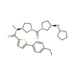CCc1ccc(-c2ccc(C(=O)N(C)[C@H]3CCN(C(=O)N4CC[C@@H](NC5CCCC5)C4)C3)s2)cc1 ZINC000036151876