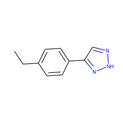 CCc1ccc(-c2cn[nH]n2)cc1 ZINC000013671875