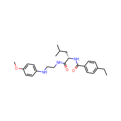 CCc1ccc(C(=O)N[C@@H](CC(C)C)C(=O)NCCNc2ccc(OC)cc2)cc1 ZINC000013490301