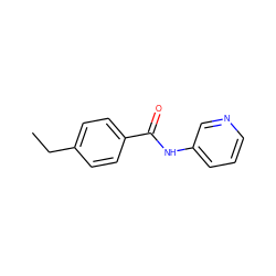 CCc1ccc(C(=O)Nc2cccnc2)cc1 ZINC000000243356