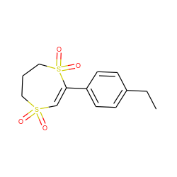 CCc1ccc(C2=CS(=O)(=O)CCCS2(=O)=O)cc1 ZINC000033995979